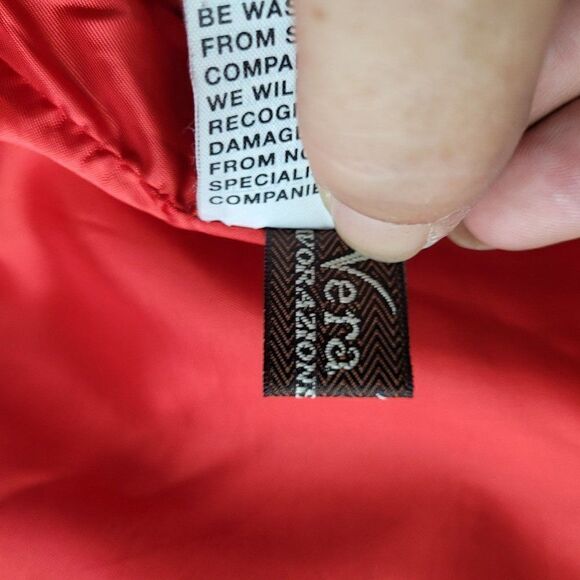 Vtg 80's Womens Athos Jacket Leather Bikercore Sleek Blazer Florence Italy Red L - Picture 10 of 14